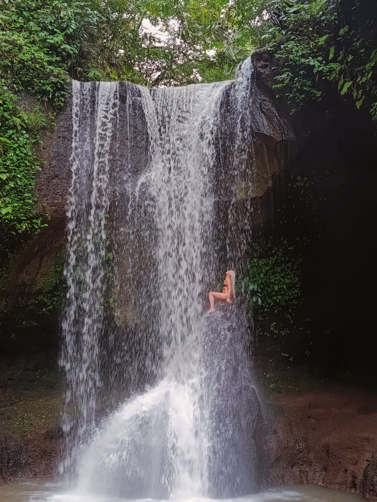 At the waterfall